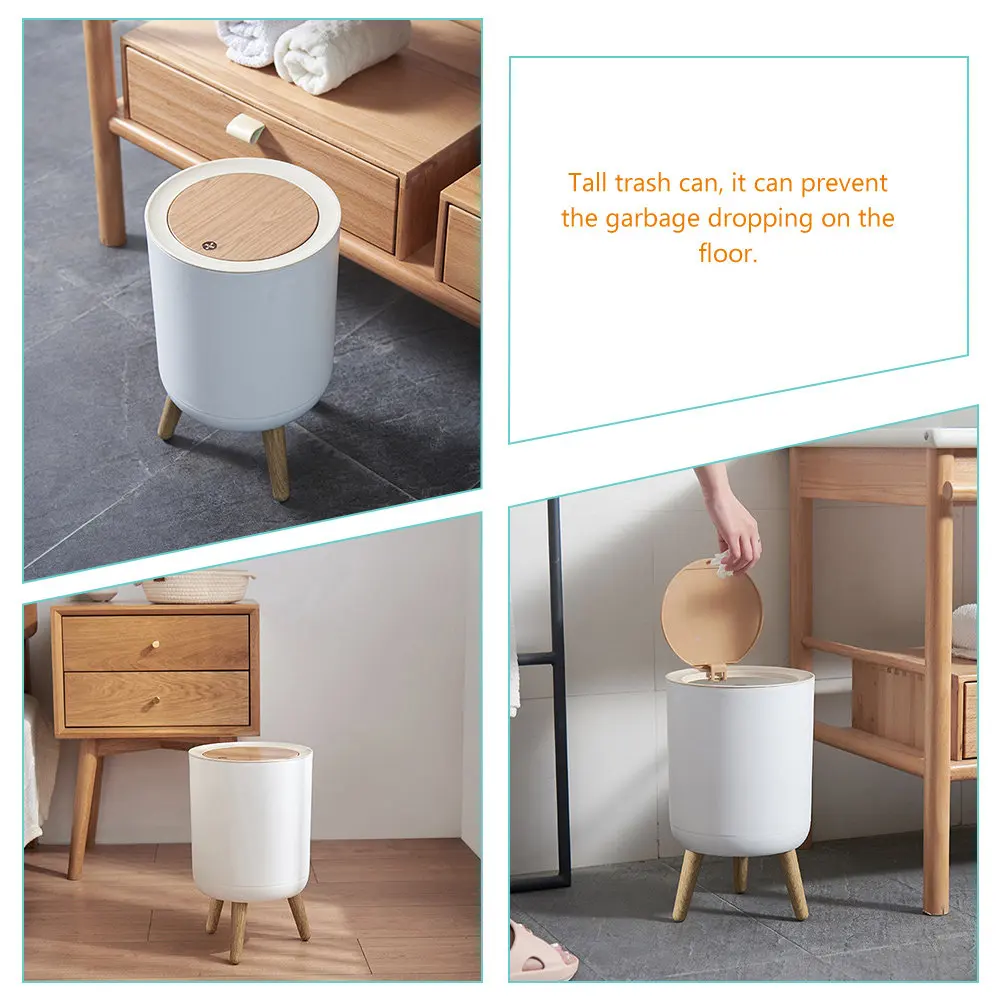 

Мусорное ведро 7 л с крышкой для дома и офиса, контейнер для отходов из АБС-пластика, для кухни, ванной, спальни, бытовое, декоративное