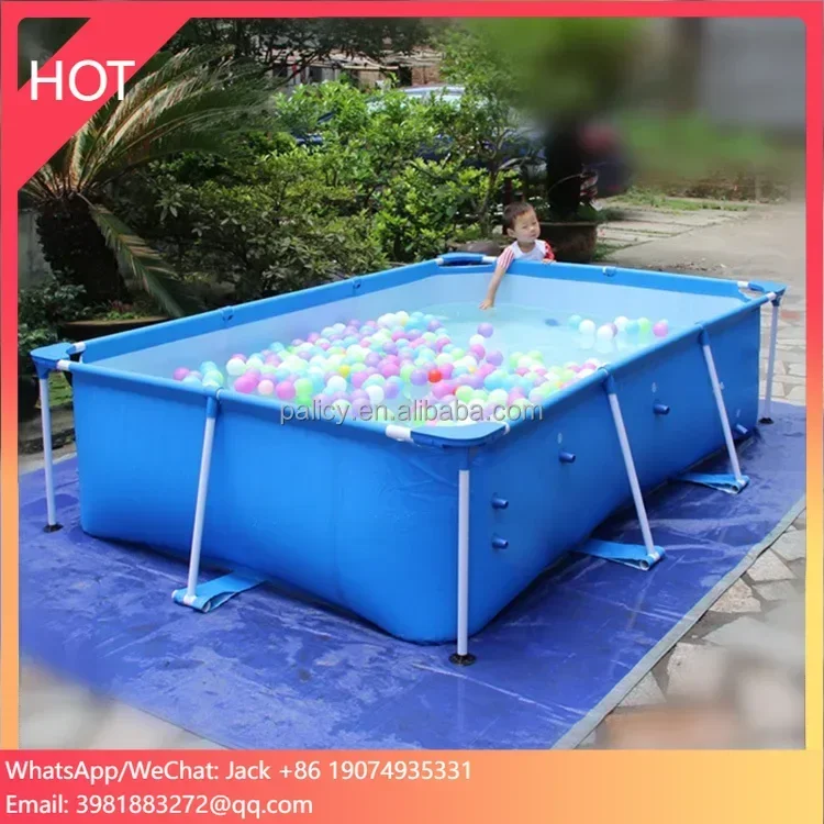 rectangular metal frame pool Above Ground Swimming Pool outdoor metal swimming pool