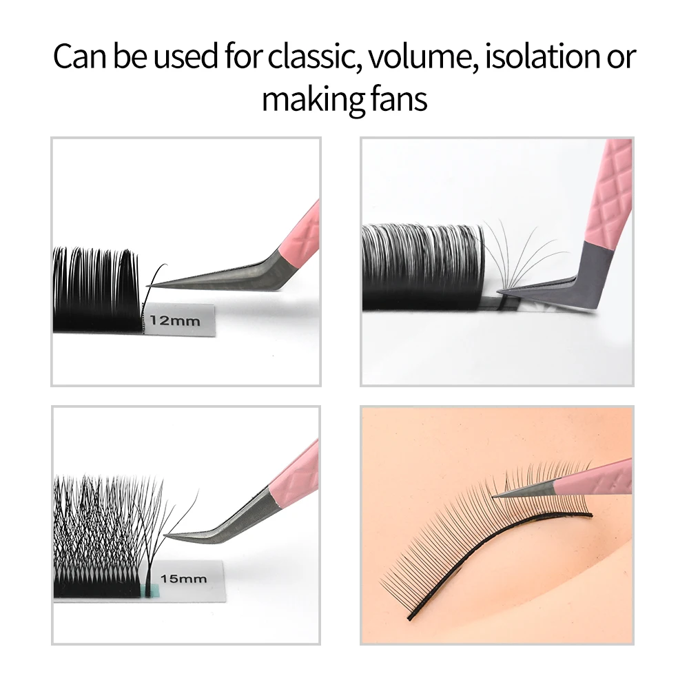 LAGEE Fiber Tip Eyelash Extension Tweezer Volume Isolation Precise Lash Tweezers Nano Technology Eyebrow from Nagaraku Makeup