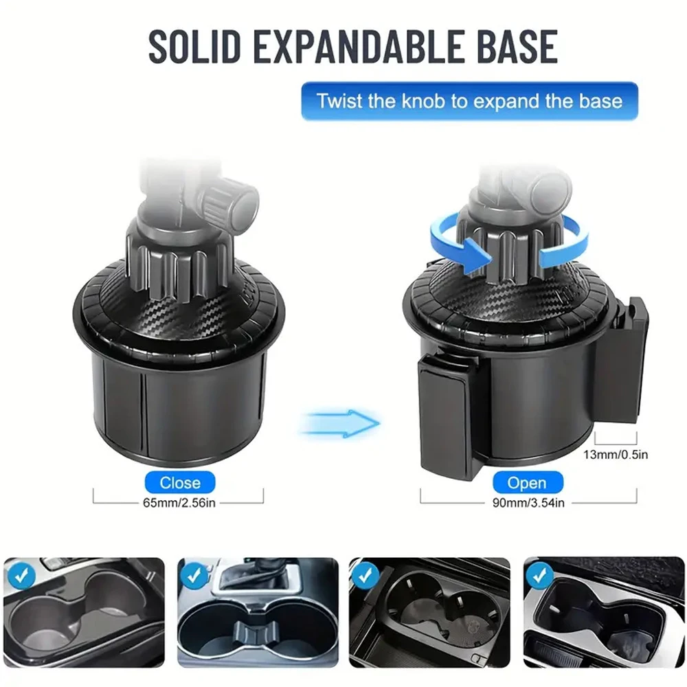 Verstellbarer Getränkehalter mit magnetischer Handyhalterung für Autos, Mehrwinkel-Smartphone-Halterung für Navigation, Fahren und tägliche Roadtrips. – Detail 5