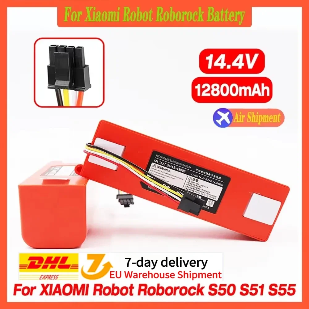 

14.4V 6500mAh Replacement Battery For Roborock S6 S7 MaxV Q5 Q7 MAX Robot Vacuum Cleaner Accessories Parts Original