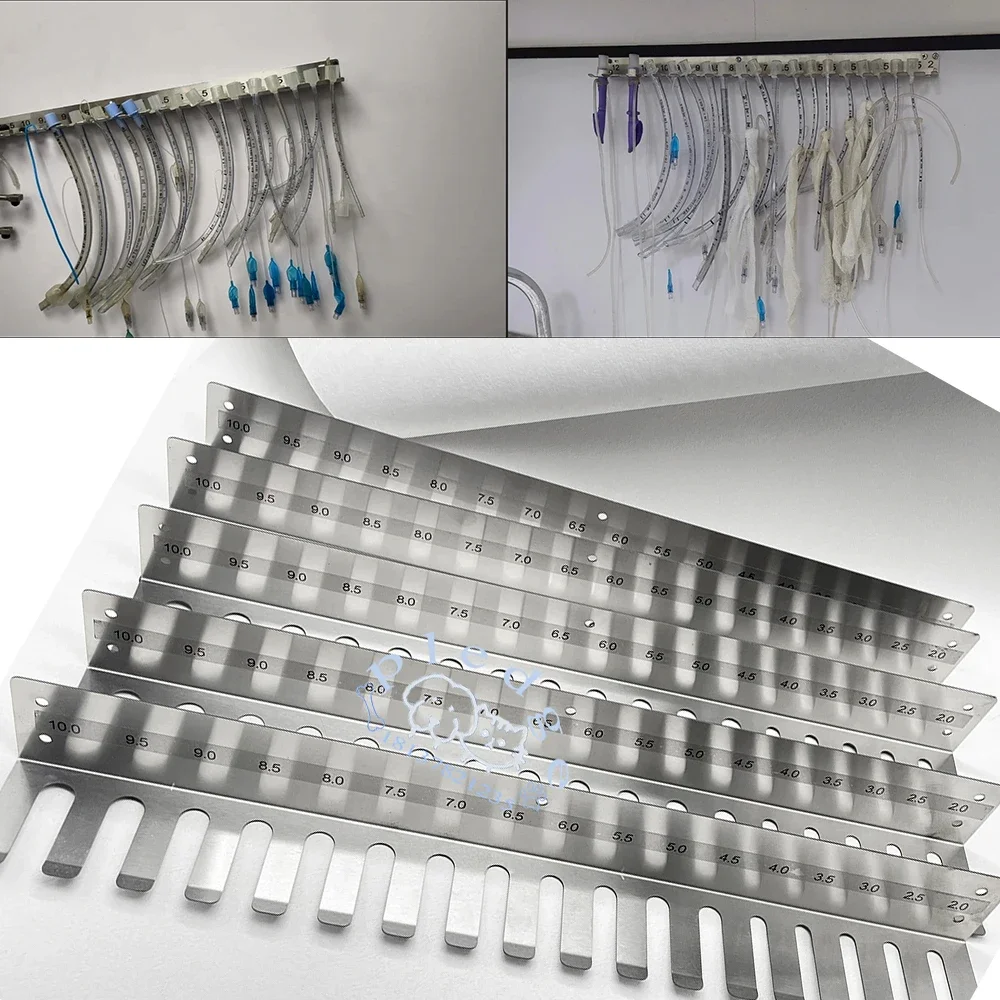 P‌et 304 Stainless Steel Tracheal Intubation Tube Holder Storage Rack Air Circuit Hanger Spacer Clinic Supplies