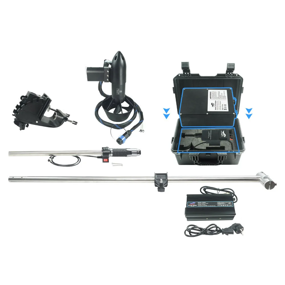 

Flipsky Electric Outboard Motor 65121 3700W Electric Propeller Outboard Motor Inflatable Boat Electric Outboard