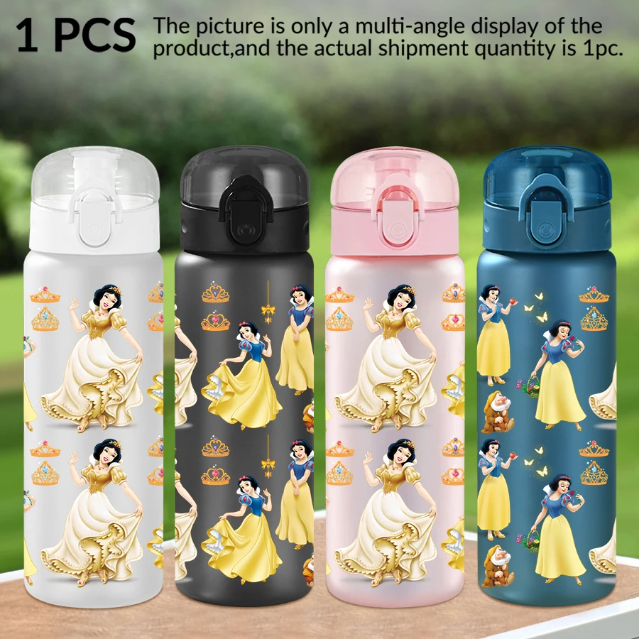 

1Pc Disney, Snow White, 26oz plastic water bottle with crown pattern, outdoor sports water cup birthday/homecoming gift