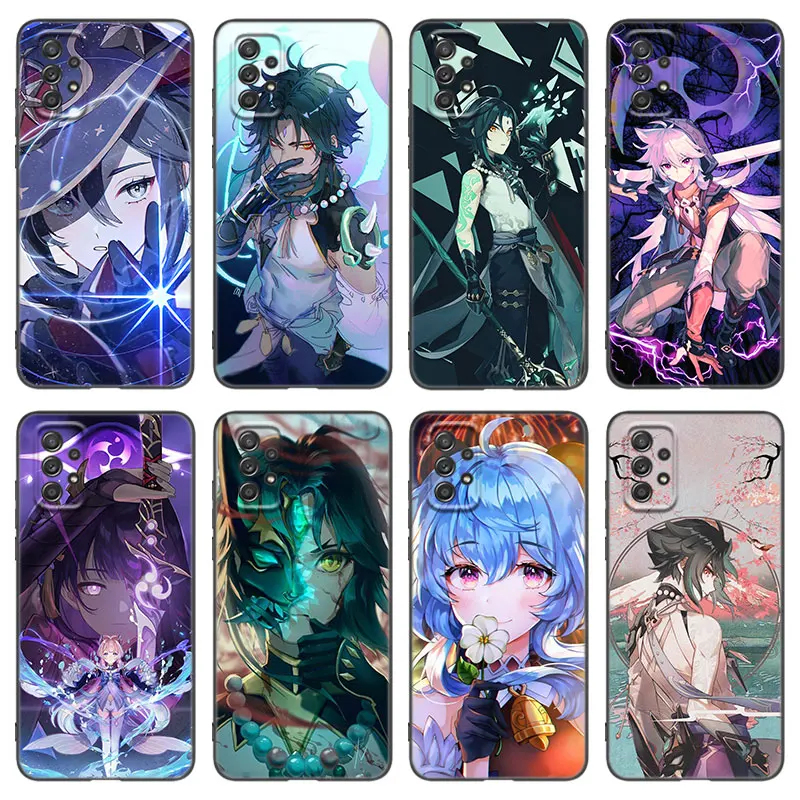 Anime Genshin Impact Phone Case For Samsung Galaxy A21 A30 A50 A52 S A13 A22 A32 4G A33 A53 A73 5G A12 A23 A31 A51 A70 A71 A72