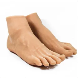 Male Foot Mannequin Shoe, Blood Form, Silicone Photography, Silk Stockings, Jewelry Model, Soft Silica Gel, E090, 25*15cm