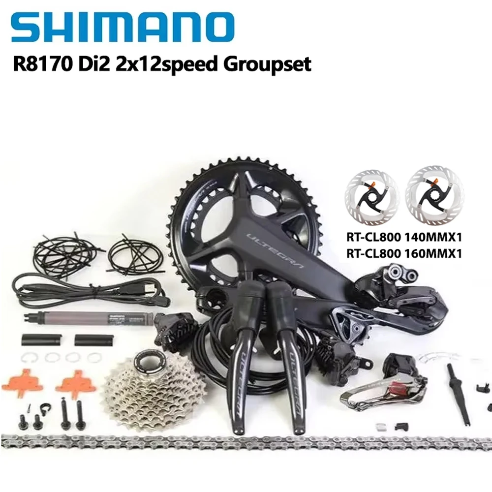 Shimano ULTEGRA Di2 R8170 2x12s Gruppe Di2 R8100 Kurbelgarnitur 11-30T 11-34T Kassette FD RD R8150 Schaltwerk für Rennrad-Gruppe – Detail 1