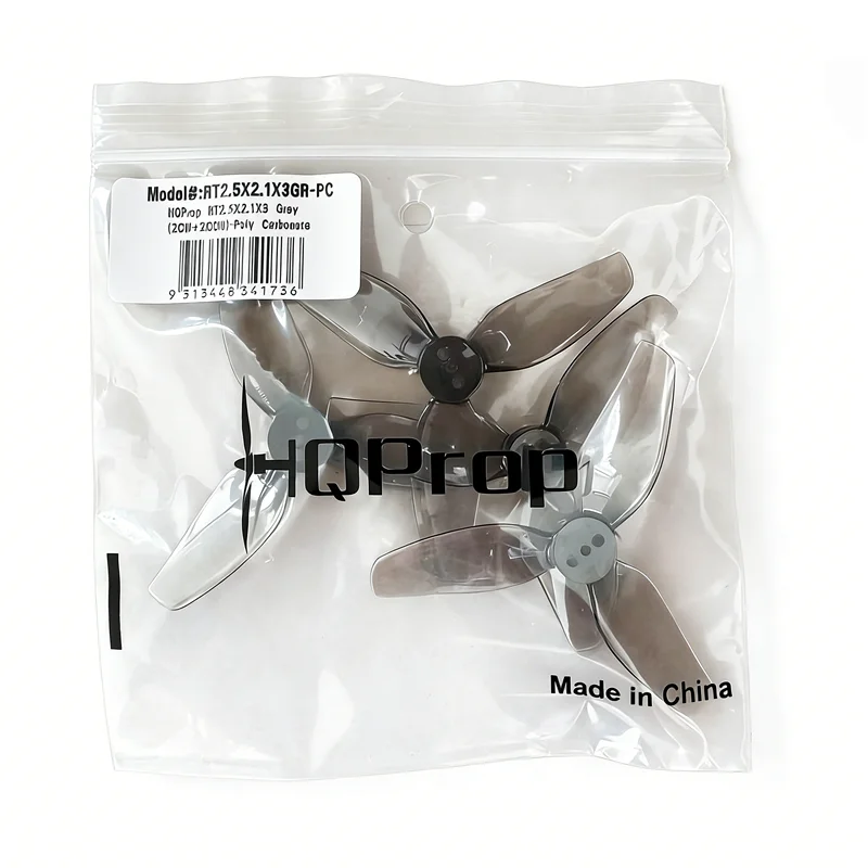 HQProp RT2.5X2.1X3 2.5" Prop , PC Material 2.1 Pitch 1.16g, 2/1.5/2mm Shaft for Mini25 FPV Multirotor