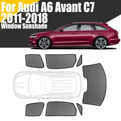 Custom Magnetic Car Window Sunshade For Audi A6 Avant C7 2011-2018 Allroad Wagon Curtain Mesh Front Windshield Frame Curtain