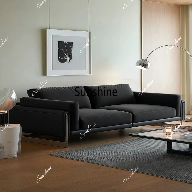 Medieval, frosted fleece sofa living room removable and washable stainless steel foot small apartment