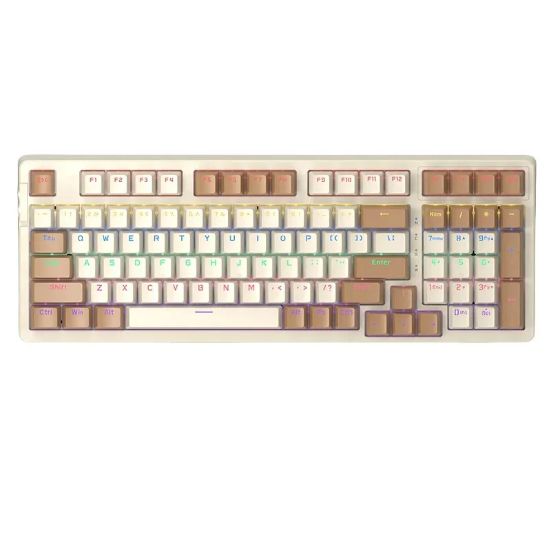 

Mechrevo Mechrev K355 Wired Office Keyboard Silent Filling 98 Key Wired Gasket Dual Abs Keycap Office Keyboard Gaming