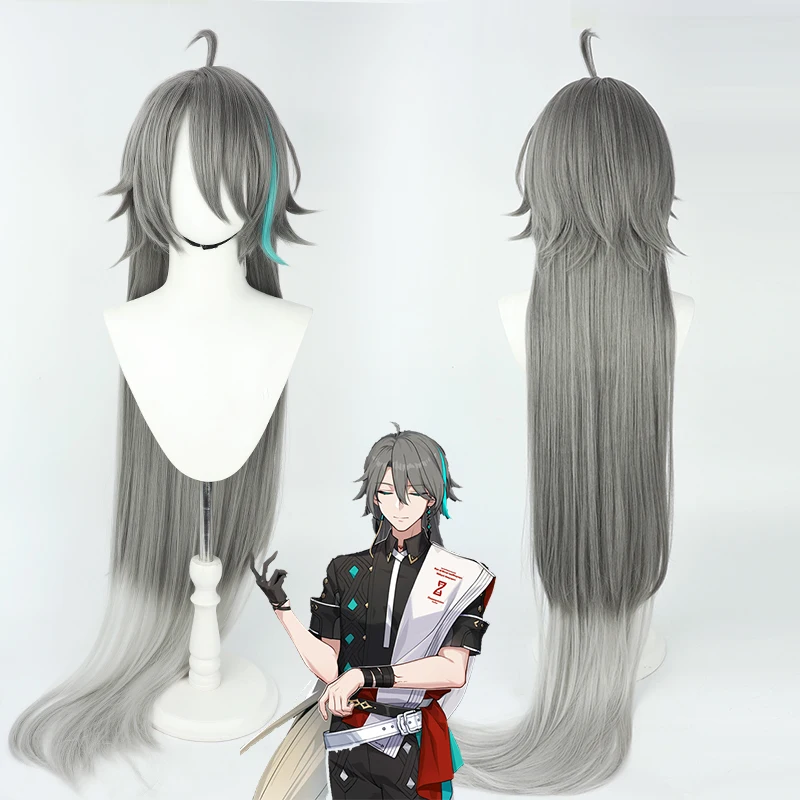 

Honkai Impact Su Cosplay Wig 125cm Long Gray Gradient Mixed Heat Resistant Synthetic Hair Role Play Halloween Carnival Party