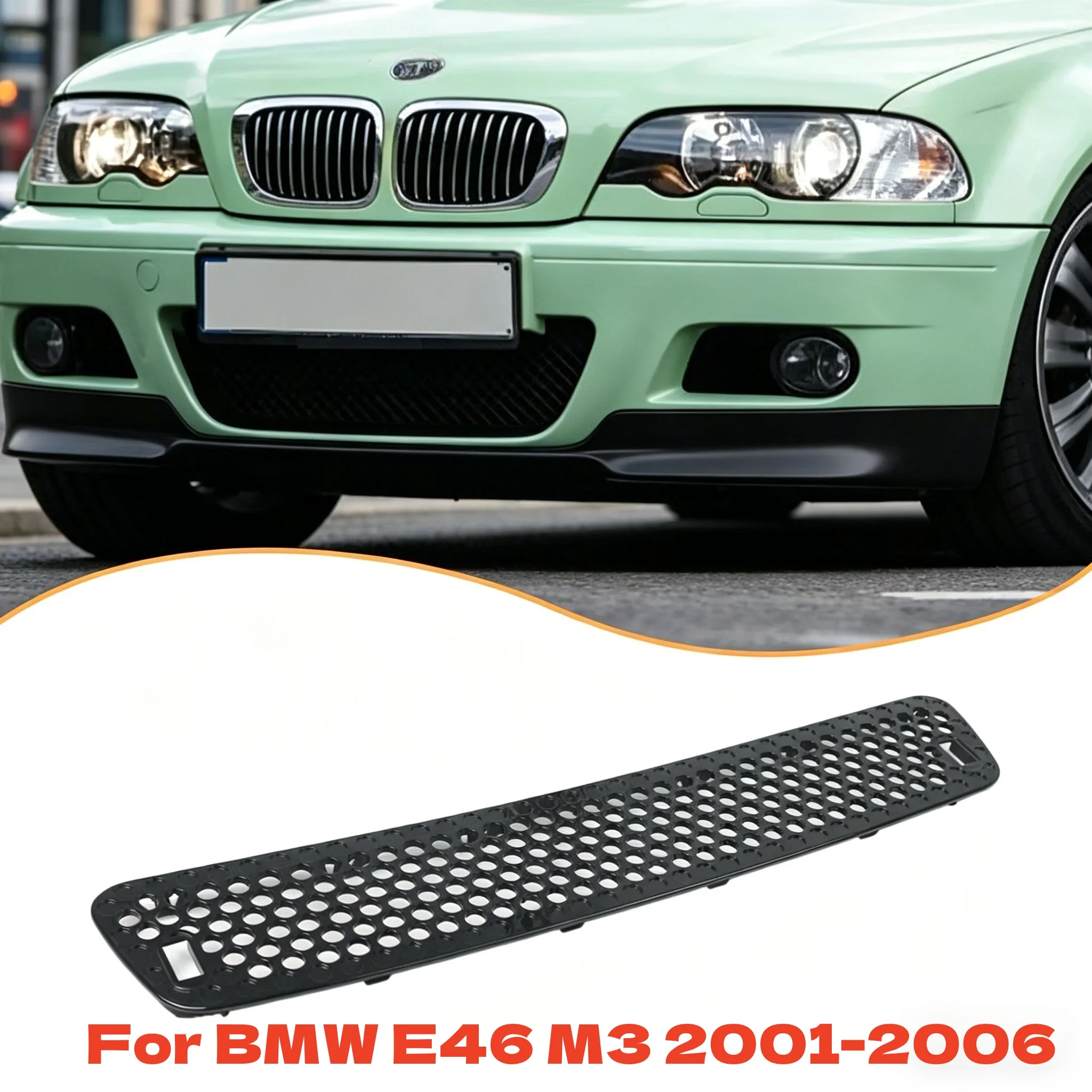 Für BMW E46 M3 2001-2006 Motorhaube Kühlergrill Mitte Vorderer Lufteinlass Verschleißfeste ABS-Teile Einfache Installation 51132694723