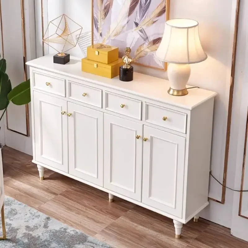 

Modern White Wooden Shoe Cabinet Space Saving Hallway Storage Display Cabinet Luxury Creative Furniture for Living Room