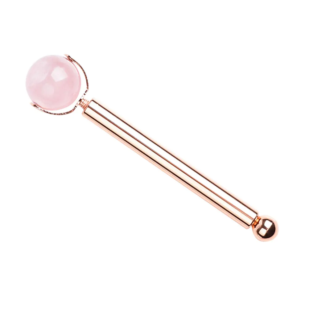 ลูกกลิ้งหยกชุดคริสตัลวัสดุเครื่องมือนวดหน้า Skin Care Massager Face Beauty อุปกรณ์เสริมน้ําหนักเบาแบบพกพา Anti Aging