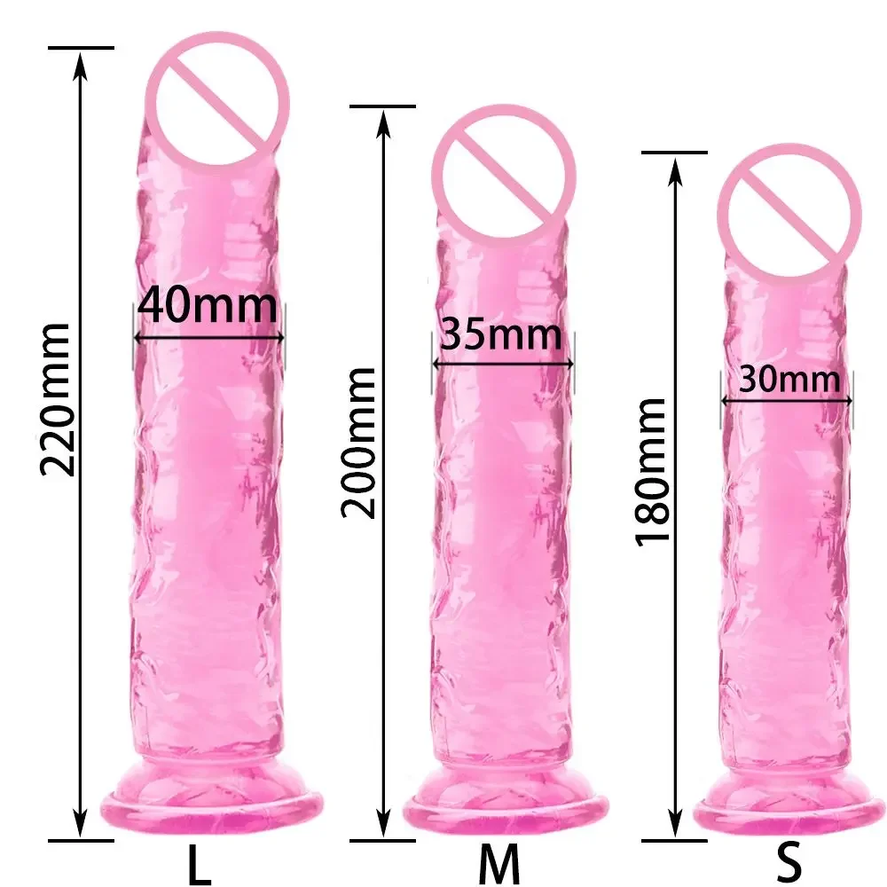 Dildo Adult Toys Erotic Soft Jelly Strong Suction Cup Dildo Anal Butt Plug Realistic Penis G-spot Orgasm Sex Toys for Woman