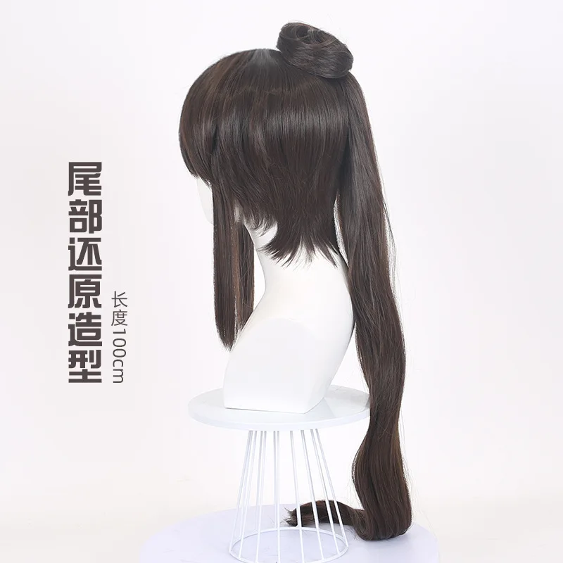 元 コスプレウィッグ A チャンスタイル サイドパート リアルな頭皮シミュレーション タイガーマウスクリップ 取り外し可能なヘアバン 古代風ポニーテール