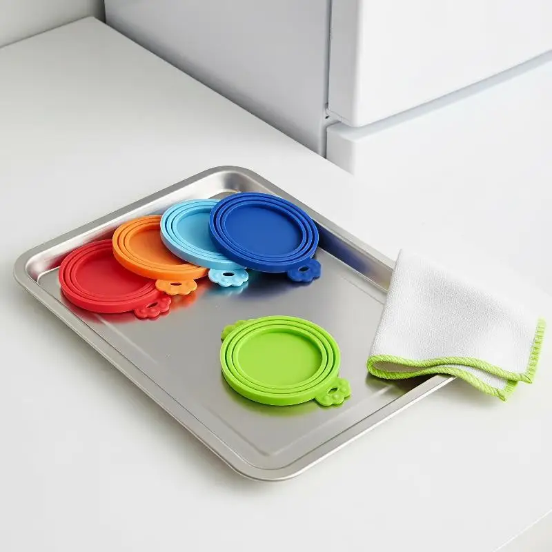 Silicone Canned Sealed Lid Pet Food Can Lid For Puppy Dog Cat Storage Top Cap Reusable Cover Lid Health Pet Daily Supplies