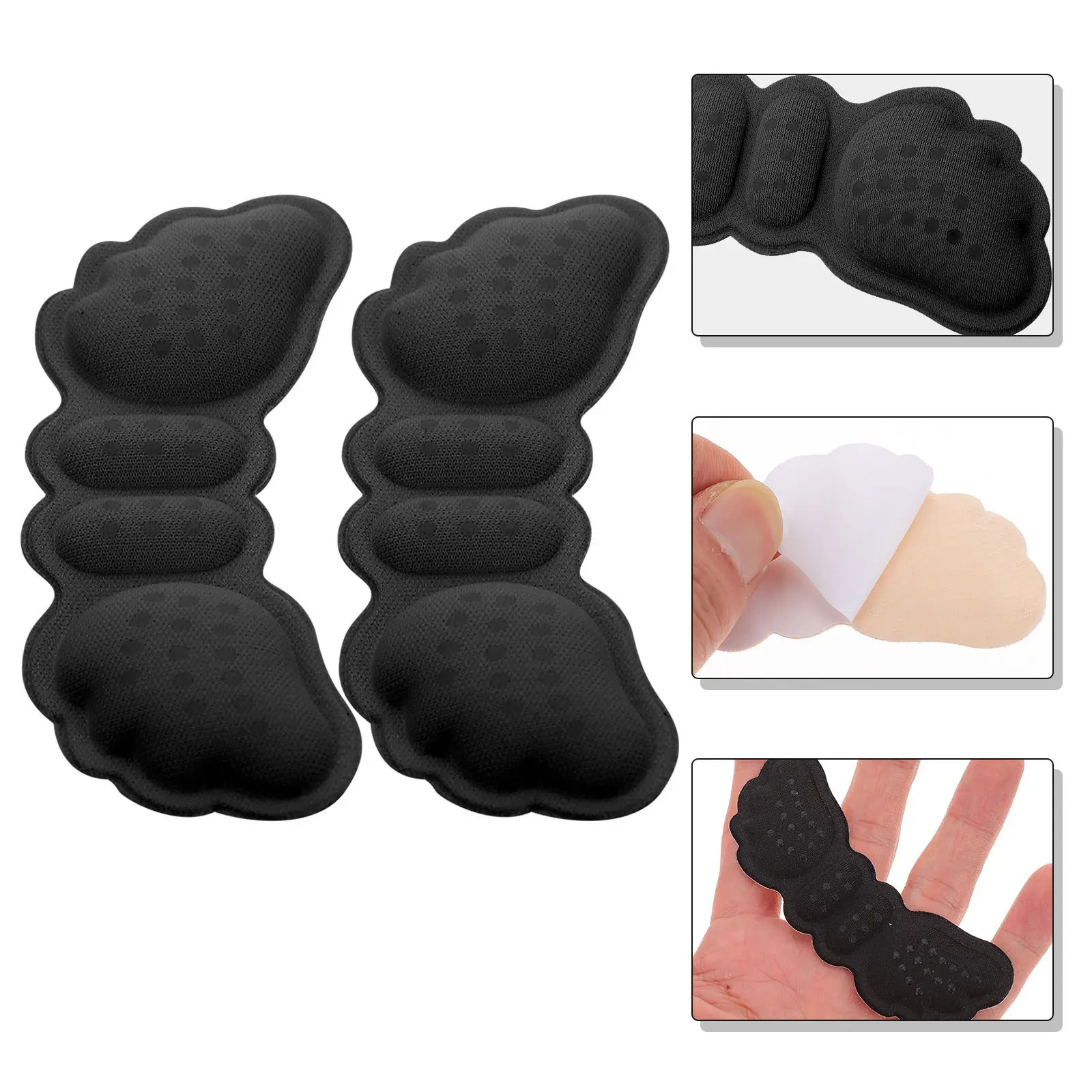 

5 пар противоскользящих накладок на пятки, утолщенные износостойкие подушечки для ног, мягкие пластыри для задней части стопы, предотвращающие мозоли, снимающие давление, для обуви