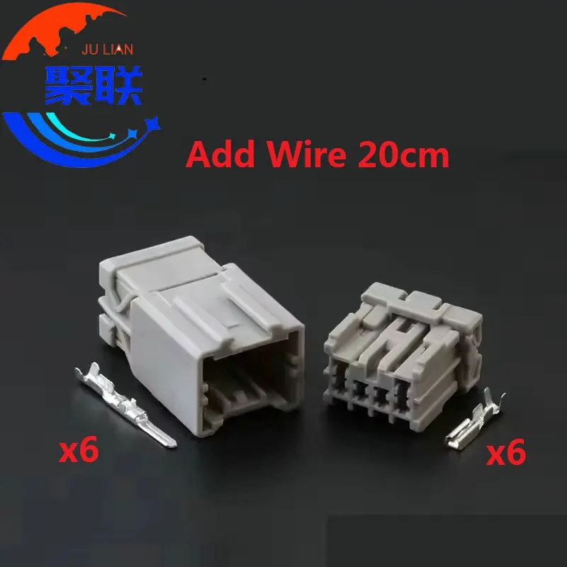 

1Set 6Pin 6098-0246 6098-0245 Auto Electrical Connector Throttle Pedal Plug Socket Wiring Cable Plug