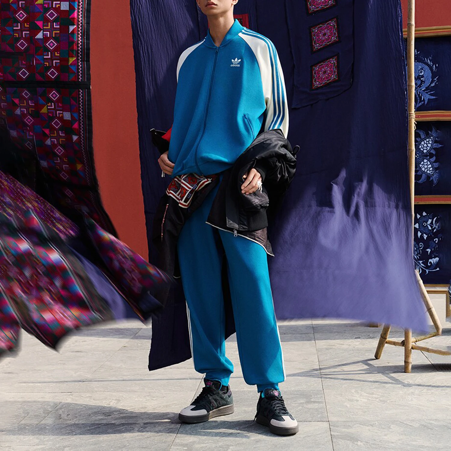 adidas genuine Lunar New Year Men's Knit Cuffed Loose Sport Pants IX4211