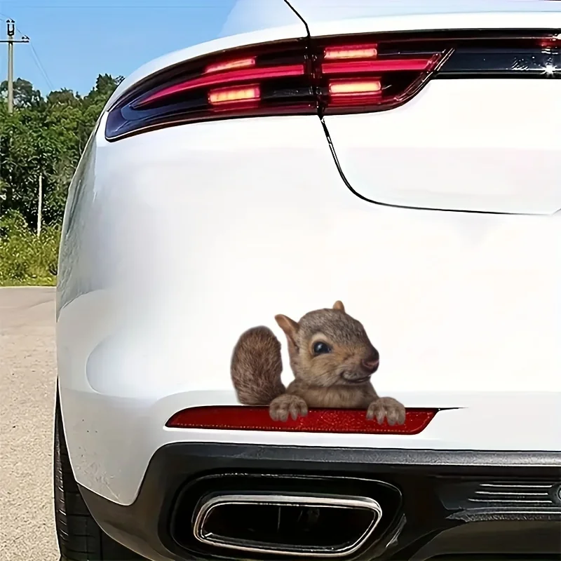 

2pcs 3D Squirrel Vinyl Decals - Funny Animal Welcome Stickers for Cars/Walls