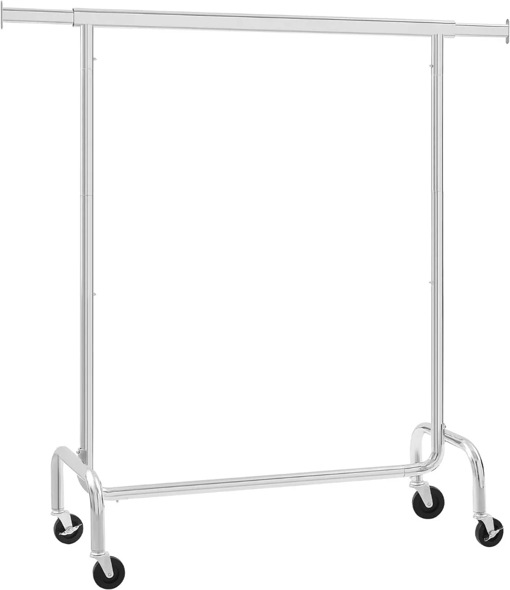 

Clothes Hanger on Wheels with Retractable Rod