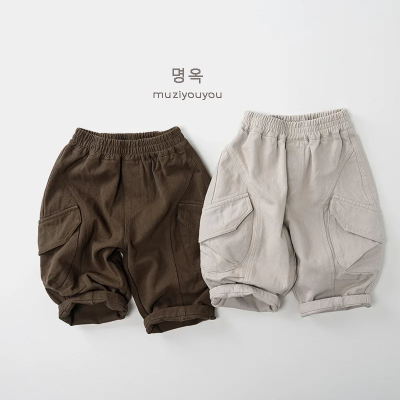 Autumn New Style Children's Workwear Pants - Cotton Comfortable Loose-Fitting Pants For 1-6Yearsa Boys' Children's Clothing