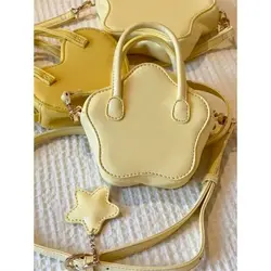 JIAERDI Harajuku Yellow Messenger Bag Women Hot Girls Star Handle Chic Casual Crossbody Bags Ladies Sweet Cute Y2k Hand Bag Mini