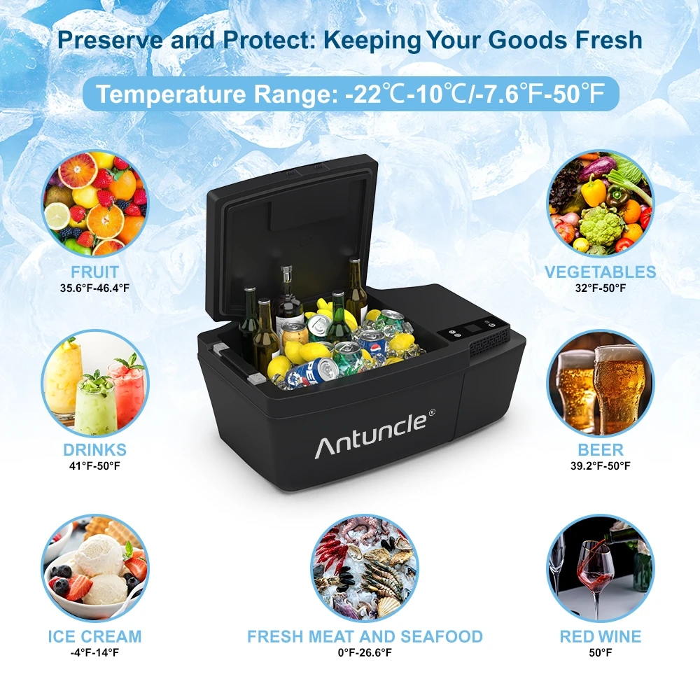 20L 12v Car Fridge Freezer Portable Refrigerator for tesla Model 3 Mini Fridge