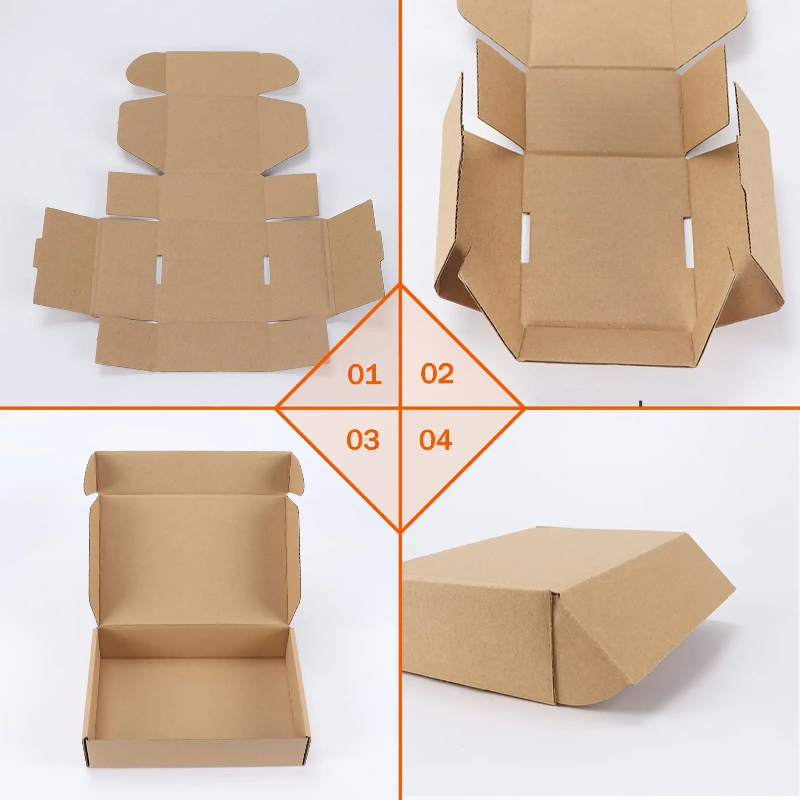 10PCS Small Shipping Boxes Cardboard Packaging Boxes with Lids for Small Business Soap Packaging  Kraft Paper Gifts Box