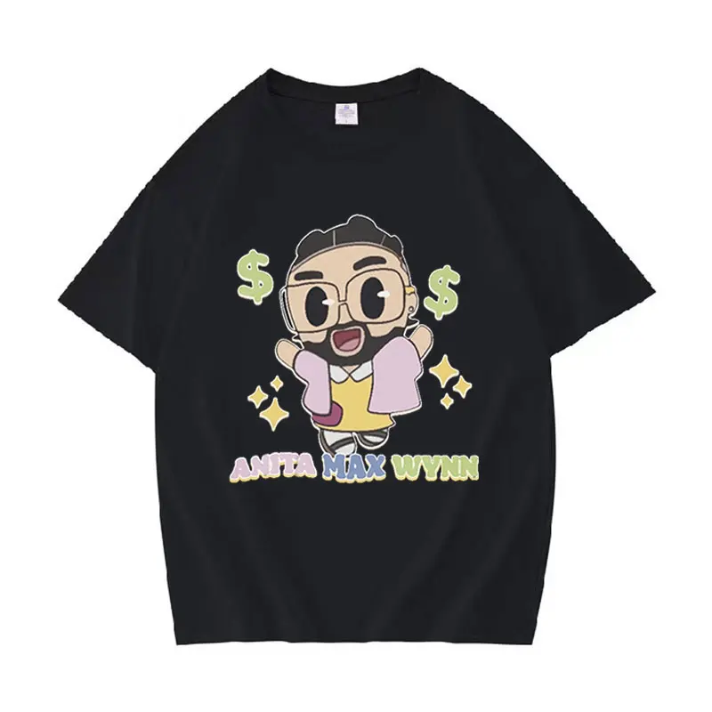 Funny Drake Anita Max Wynn Graphic T-Shirt Rap Men Hip Hop Fashion Tops T Shirts Unisex Casual Cotton Oversized Tees Streetwear