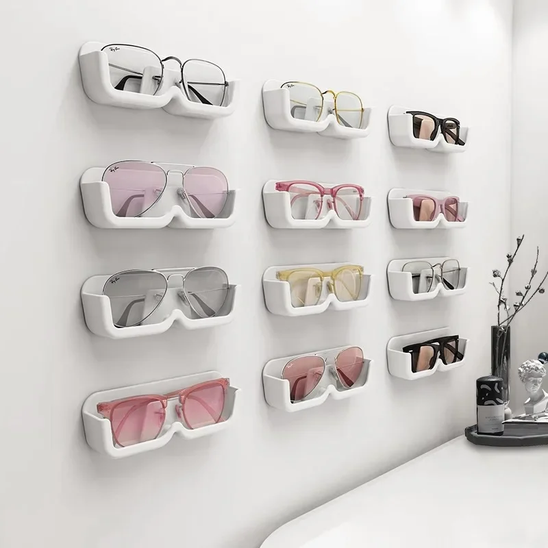 Glasses Storage Box Wall-mounted Punch-free Decoration for Myopia and Sun Wall Display High-end Sunglasses Storage Rack