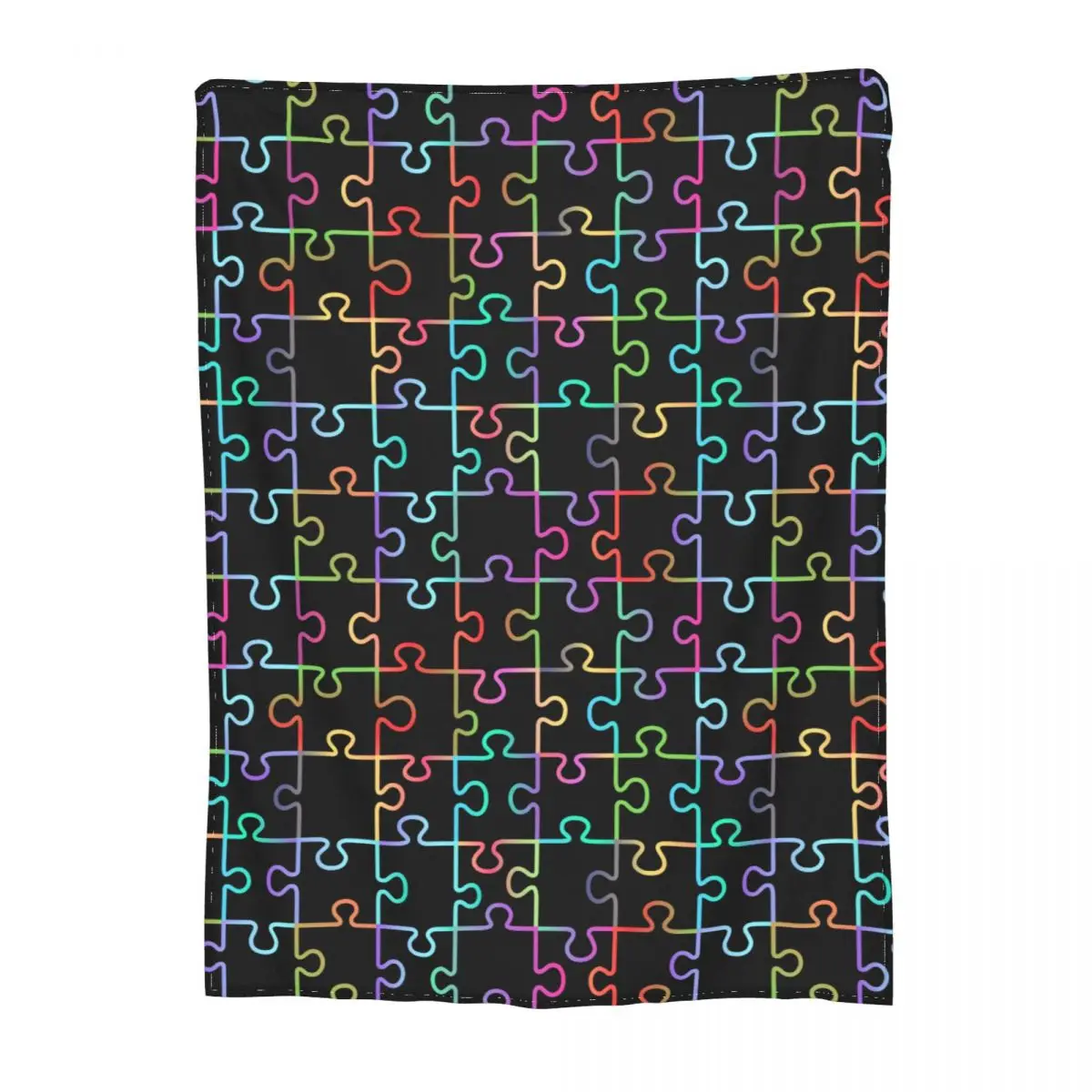 Multifunction Neon Puzzles Rainbow Style Blanket Stuff Sofa Decorative Game Jigsaw Puzzle Throw Blankets Ultra-Soft