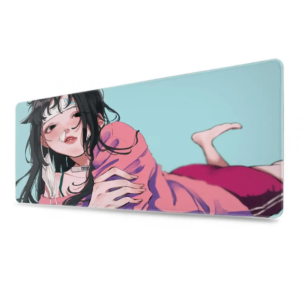 Anime Girl Mouse Pad Mouse Pad Desk Mouse Pad Cute HD Desk Pad Extended Gaming Keyboard Mats Large XXL Gamer Mousepad 120X60