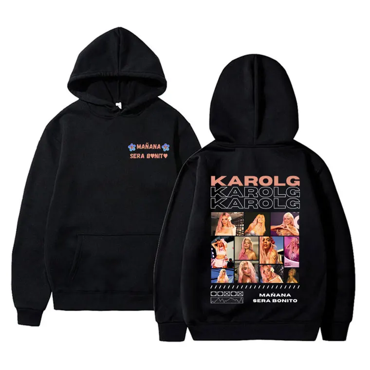 

Best Famous Karol G Heart Mañana Sera Bonito Album Double Sided Print Hoodie Men Women Hip Hop Sweatshirt Male Fashion Hoodies