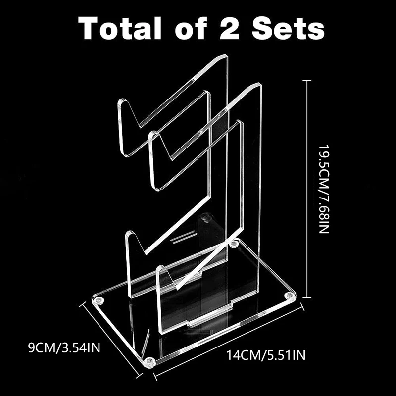 Uniwersalny podwójny stojak na kontroler do PS5 PS4 Przezroczysty akrylowy uchwyt na kontroler do gier Uchwyt na joystick do konsoli Xbox