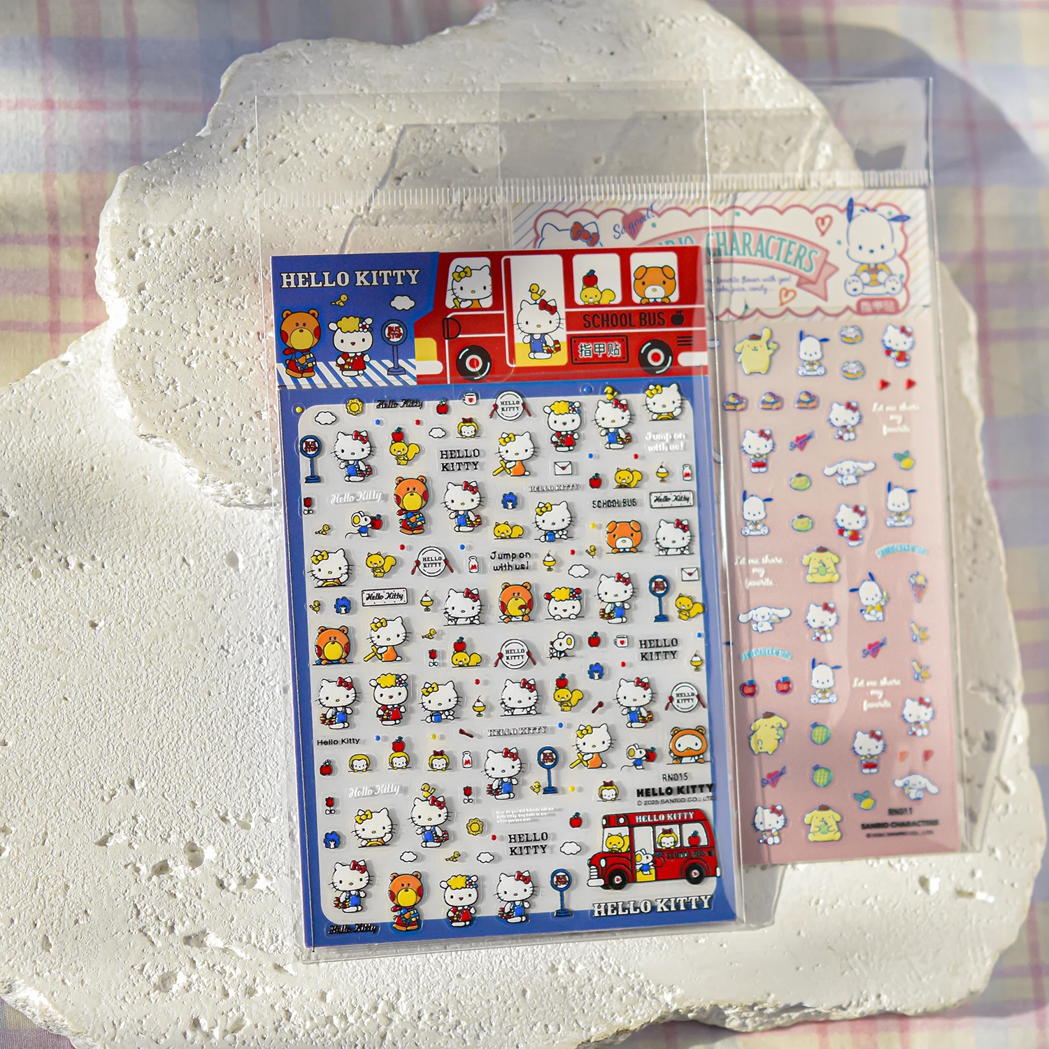سانريو ملصق مسمار الفن لوازم لطيف كورومي مرحبا كيتي ميلودي سينامورول الكرتون 5D ملصقات الأظافر مسمار الفن الملحقات #5