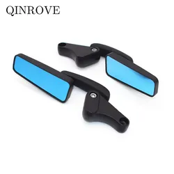 Iron Motorcycle Rearview Mirror 8 10MM Blue Glass Side Mirror Universal For Pulsar NS200 Keeway RKF 125 MV Agusta brutal 675 800
