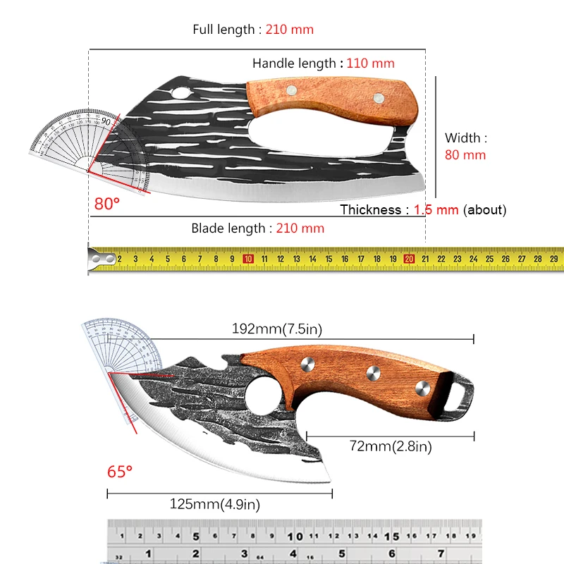 Professional Forged Boning Knife Stainless Steel Ultra Sharp Meat Cleaver Effortless Slicing Durable Knife for Kitchen Cooking