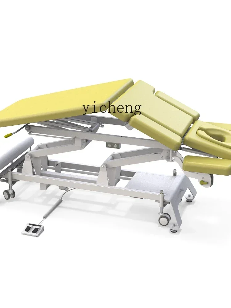 Massage Couch Sectional Double Armrest Frame Bed Electric Lifting Ridge
