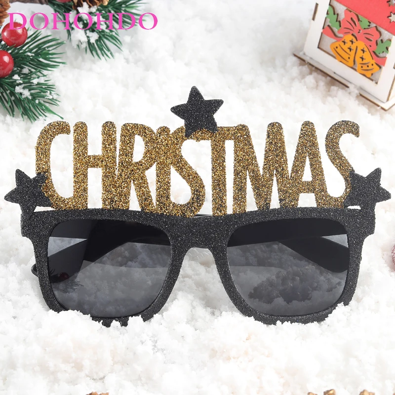 DOHOHDO Personality Santa Claus Xmas Tree Oval Sunglasses Women Men 2024 Fashion Christmas Sun Glasses For Party New Year Gift