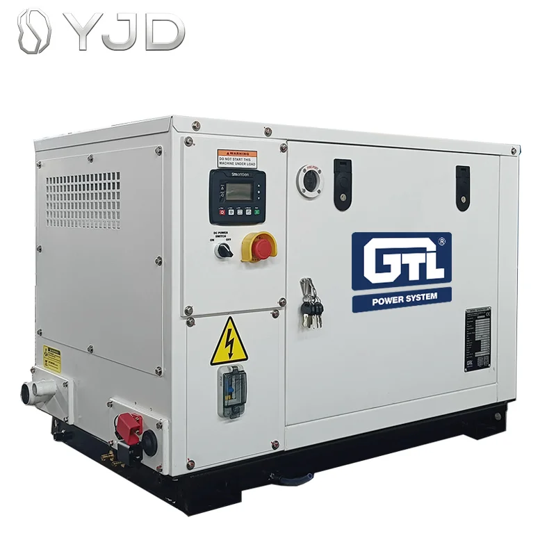 Single Phase AC Output 16KW Marine Silent Diesel Generator Set 60Hz Frequency with 240V Rated Voltage
