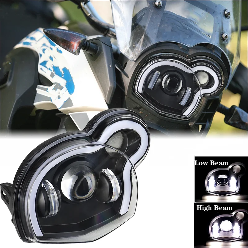 

LED Motorcycle Headlight Assembly Angel Eyes Devil Eye Headlamp For BMW G650GS /Sertao R13 2011-2017 G 650GS G650 GS 2012-2016