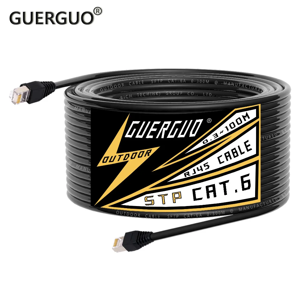 

0.3M-100M Cat5/CAT6 STP/SFTP Stage Ethernet Extension Cable Outdoor&Indoor LAN Network Shielded Cable with RJ45 Connector