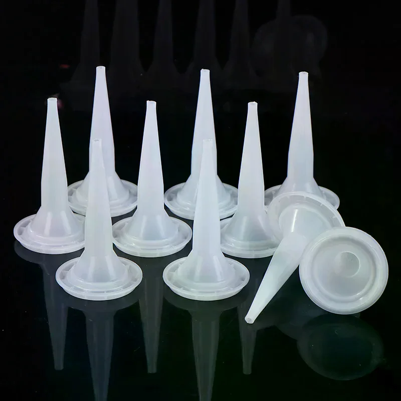 10pcs Caulking Nozzle Structural Glue Nozzle Plastic Universal Caulking Nozzle Tip Mouth Tools
