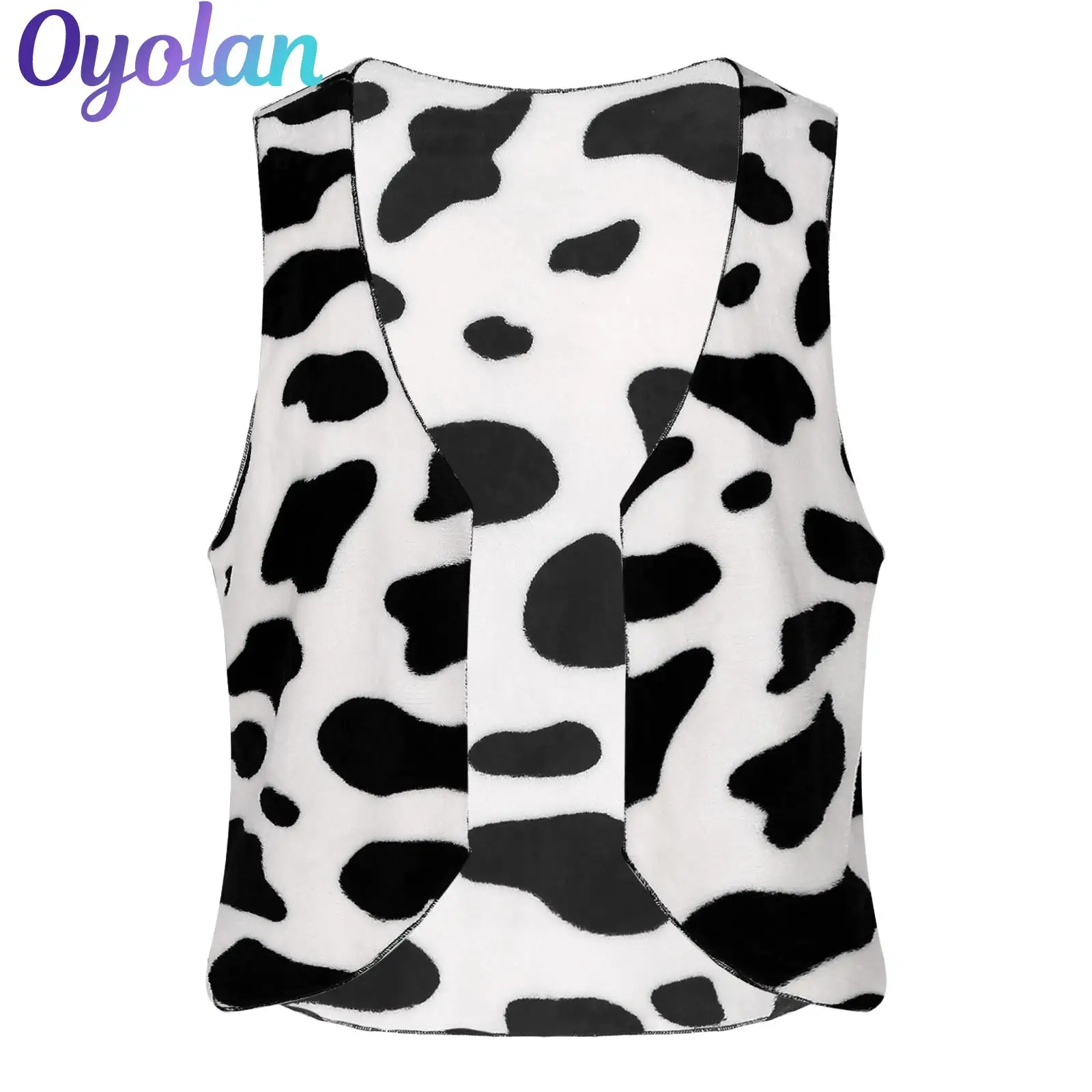

Mens Cow Print Vest Top Flannel Waistcoat Hippie Cowboy Cosplay Costume Cardigan Tops Open Front Flannel Vintage Coat Jacket