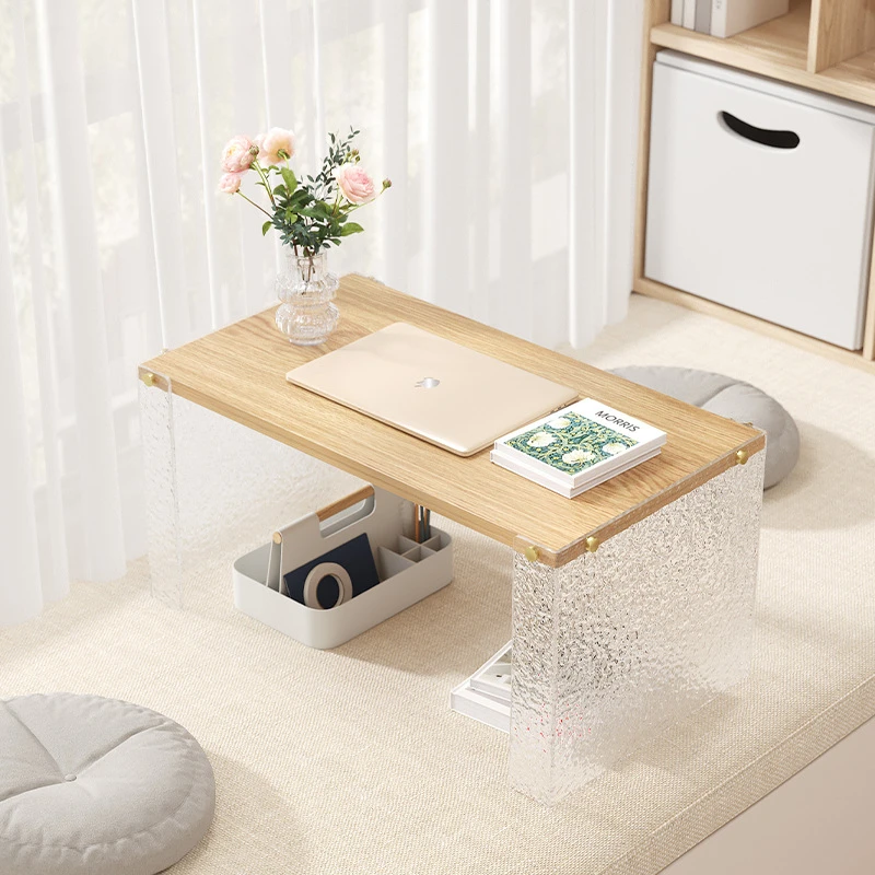 

Creative Simple Modern Acrylic Table Landing Balcony Home Coffee Table Bedroom Desk Bed Computer Desk Luxury Coffee Table