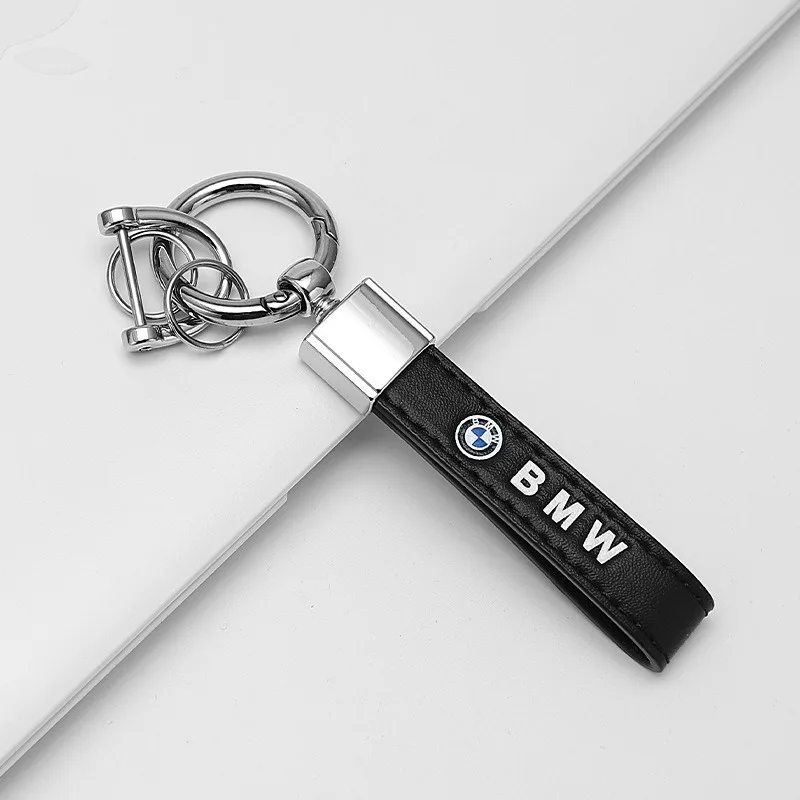 1pcs Car Key Chain Logo Keyring Leather Keychain For BMW E46 E90 E39 E60 E36 E30 E61 E91 E92 E87 E70 E83 F10 Keychain Accessorie