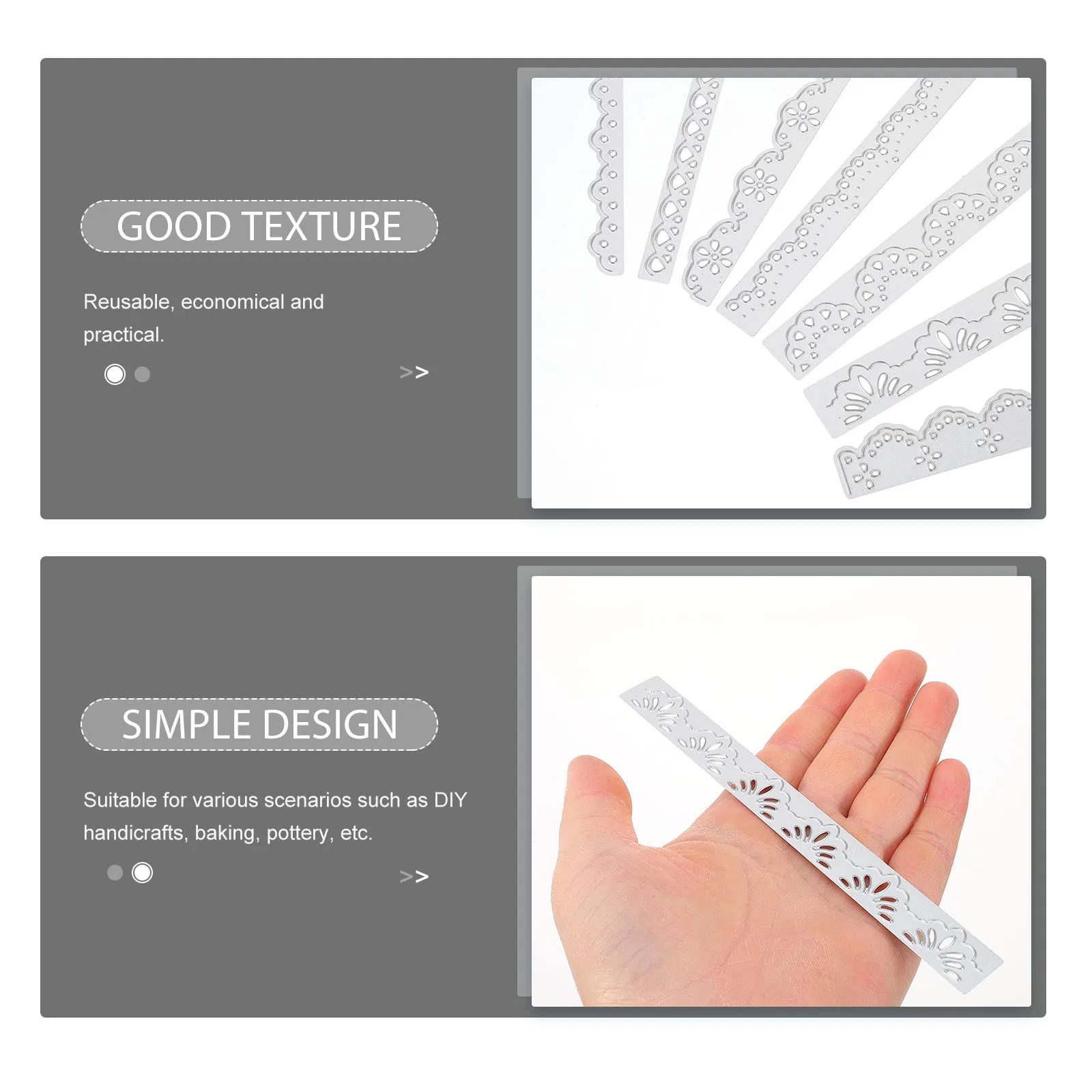 

7Pcs Lace Cutting Dies Carbon Steel Reusable Scrapbooking Craft Stencil for DIY Card Making Wedding Invitation Decorative